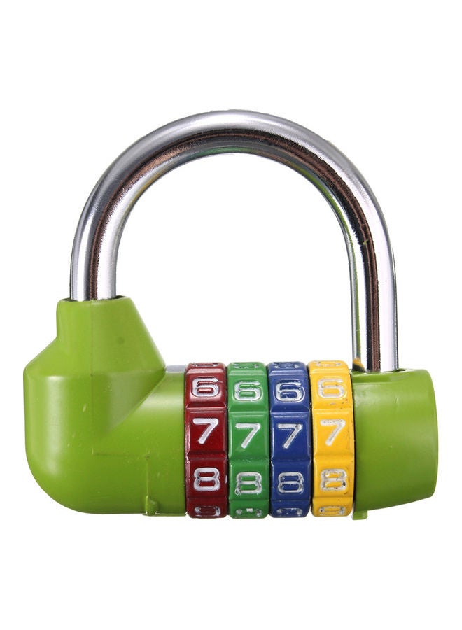 Short Four Digit Number Code Password Combination Padlock Green 6.1x2.2x6cm  - Image 1