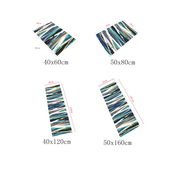 Soft Modern Style Colorful Print Anti-Slip Carpet Multicolour 50x80cm  - Image 4