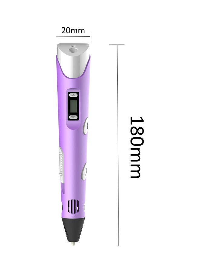 Generic Digital Display Intelligent 3D Printing Pen Purple  - Image 2