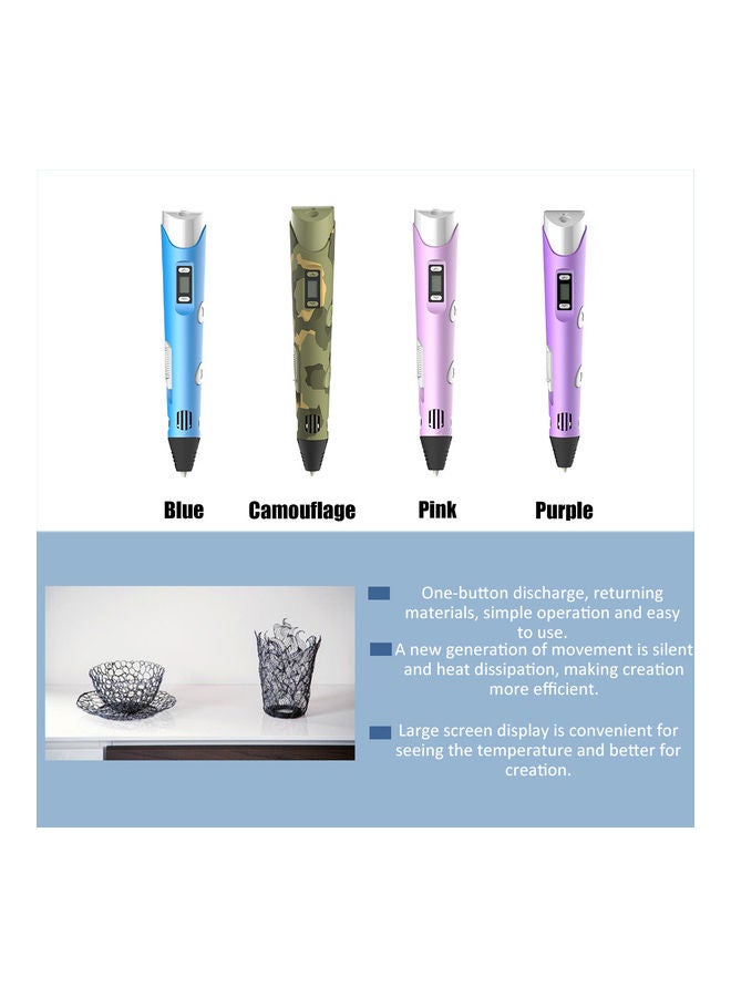 Generic Digital Display Intelligent 3D Printing Pen Purple  - Image 3