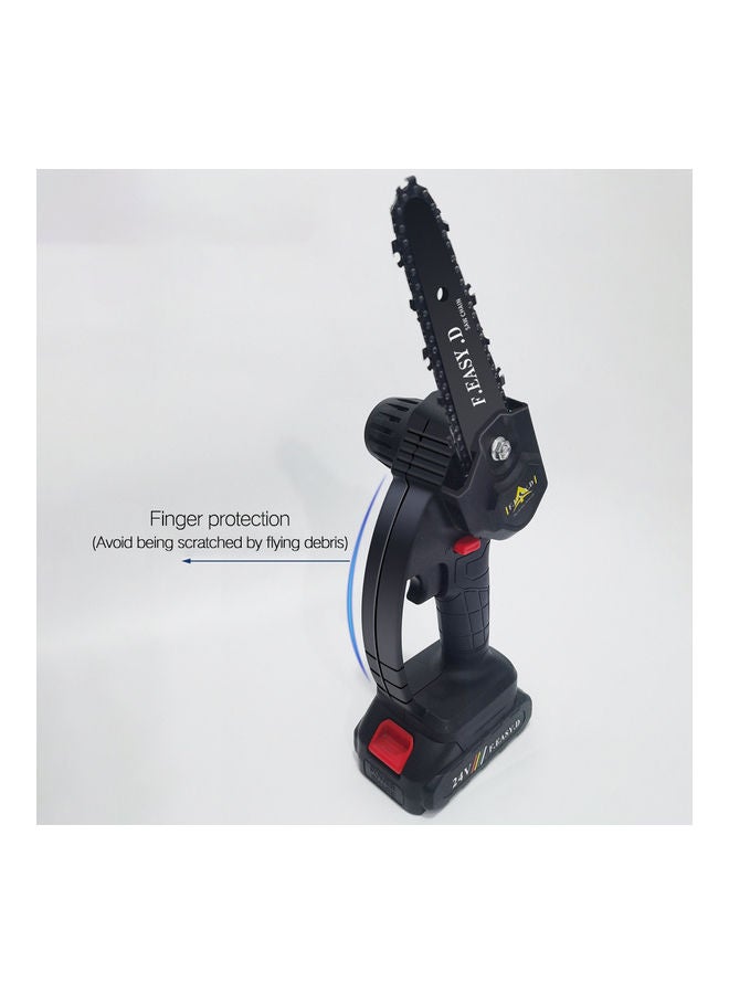 24V Mini Portable Electric Rechargeable Pruning Chainsaw Black 30 x 11 x 12cm  - Image 5