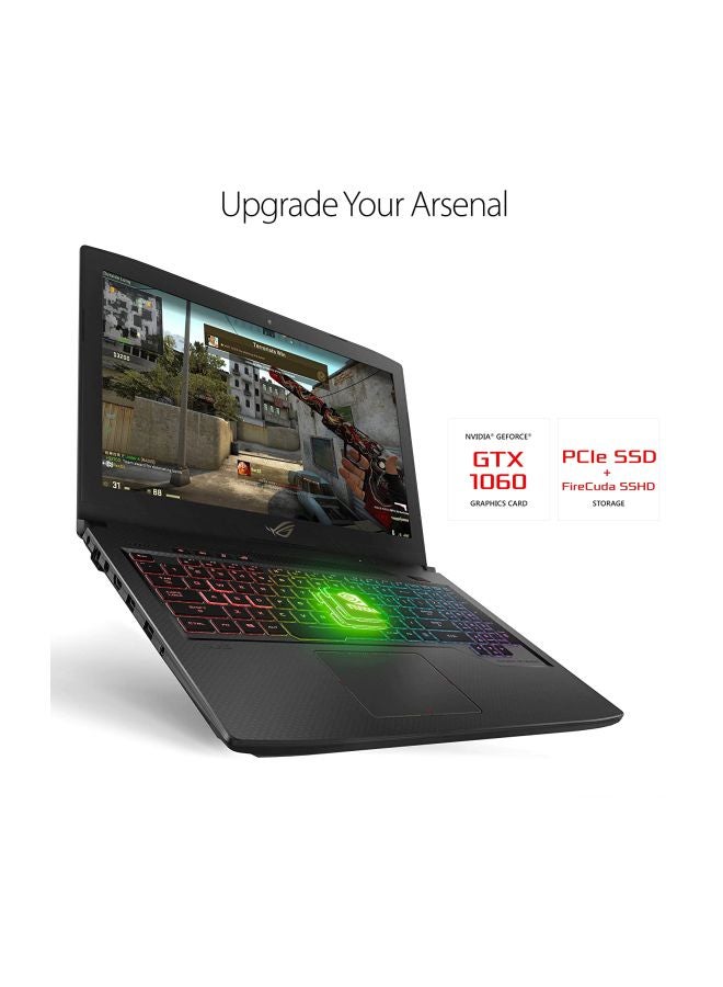 ROG Strix GL703VM Gaming Laptop With 17.3-Inch Display, Core i7 Processor/24GB RAM/1TB HDD+512GB SSD Hybrid Drive/6GB NVIDIA GeForce GTX 1060 Graphics/Arabic Keyboard Black