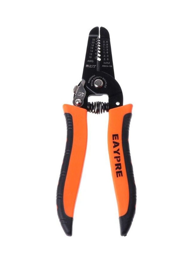 Multifunctional Wire Stripper Cutter Crimper Cutting Plier Orange/Black/Silver 