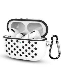 Generic Soft Silicone Layer Dotted Case Cover For Apple AirPods Pro White/Black  - Image 1