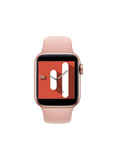 Waterproof And Heart Rate Tracker Touch Screen Full Square Series 5 Smart Watch For Android / IOS Rose