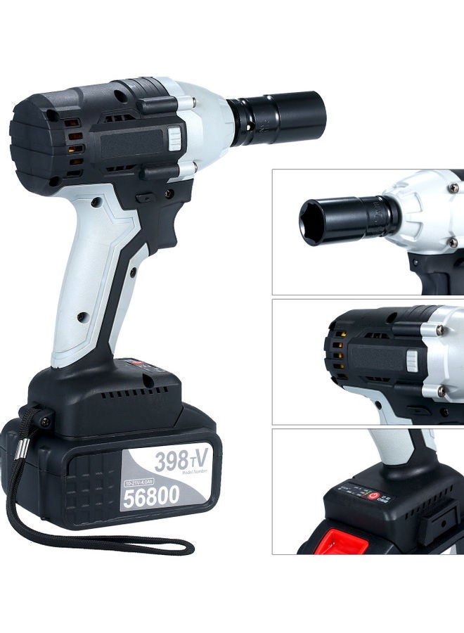 Brushless Wrench Cordless Electric Impact Wrench With 2 Batteries Multicolour 30 x 10 x 30cm  - Image 2