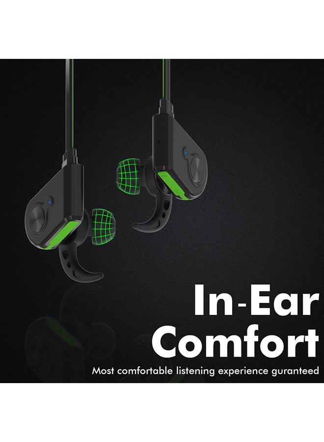 PROMATE - Wireless Bluetooth 4.1 Magnetic Earphones with HD Sound Quality Sweatproof, Secure-Fit, Built-In Mic and Noise Isolating For iPhone, iPad, Samsung, Pc, Laptop, Fluid Green - Image 1