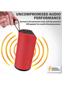 PROMATE Wireless tooth Speaker, Portable V5.0 Stereo Speaker With 6W Hd Sound, Built-In Mic, Micro Sd Card Slot, In-Line Aux And 1200Mah Rechargeable Battery For Iphone 11 Pro, Samsung Note 10, Chill Maroon Chill Maroon  - Image 3