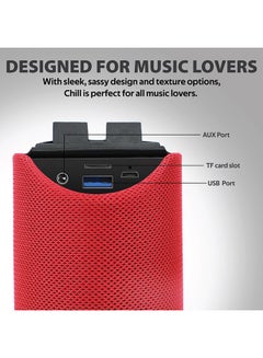PROMATE Wireless tooth Speaker, Portable V5.0 Stereo Speaker With 6W Hd Sound, Built-In Mic, Micro Sd Card Slot, In-Line Aux And 1200Mah Rechargeable Battery For Iphone 11 Pro, Samsung Note 10, Chill Maroon Chill Maroon  - Image 4