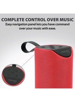 PROMATE Wireless tooth Speaker, Portable V5.0 Stereo Speaker With 6W Hd Sound, Built-In Mic, Micro Sd Card Slot, In-Line Aux And 1200Mah Rechargeable Battery For Iphone 11 Pro, Samsung Note 10, Chill Maroon Chill Maroon  - Image 5