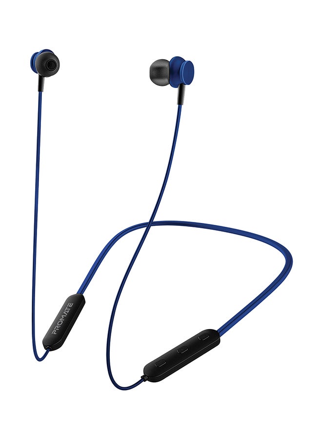 PROMATE - Dynamic Neckband Bluetooth v5.0 Magnetic Closure Secure Fit Headphones with Built-In Hi-Res Mic, In-Line Multifunctional Control and Long Playtime For Smartphones, Running, Tablet, iPod, Bali Blue - Image 1