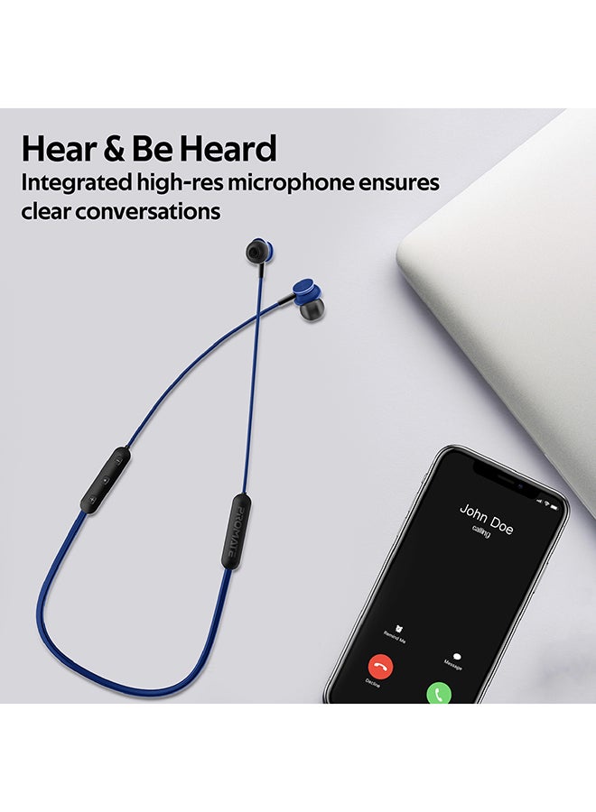 PROMATE - Dynamic Neckband Bluetooth v5.0 Magnetic Closure Secure Fit Headphones with Built-In Hi-Res Mic, In-Line Multifunctional Control and Long Playtime For Smartphones, Running, Tablet, iPod, Bali Blue - Image 1