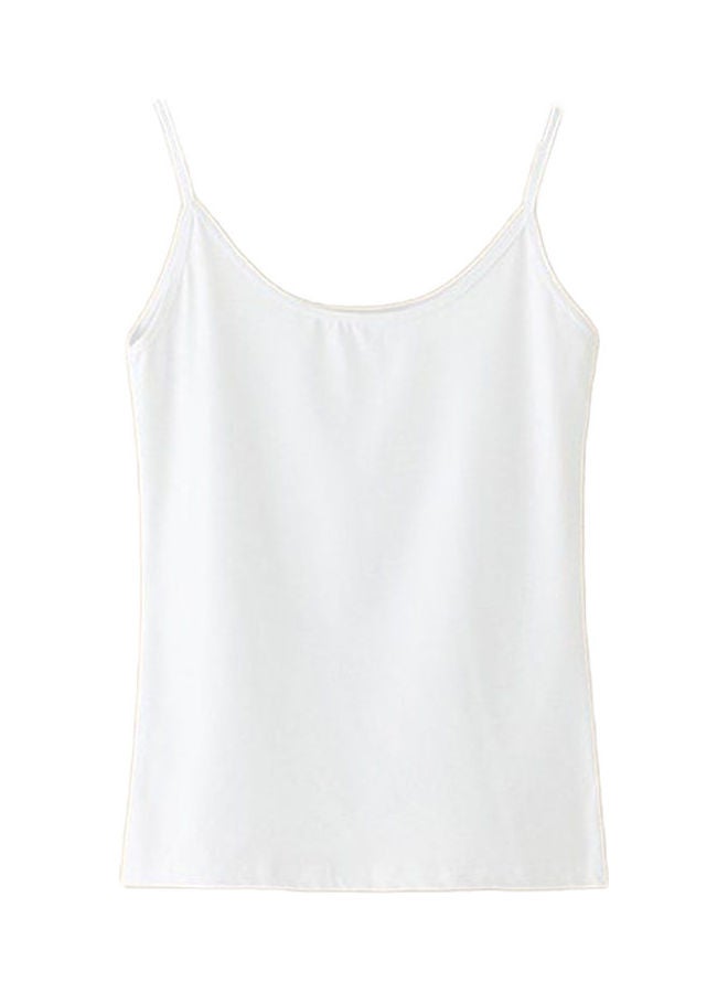 Solid Slim Fit Camisole White