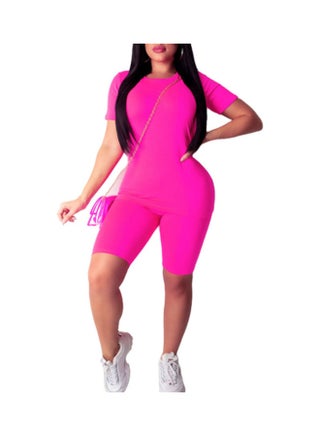 Polyester Solid Jumpsuit Rose Red - v1610371287/N43586483V_1