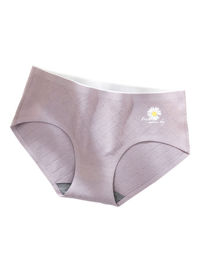 Flower Printed Briefs Light Purple 