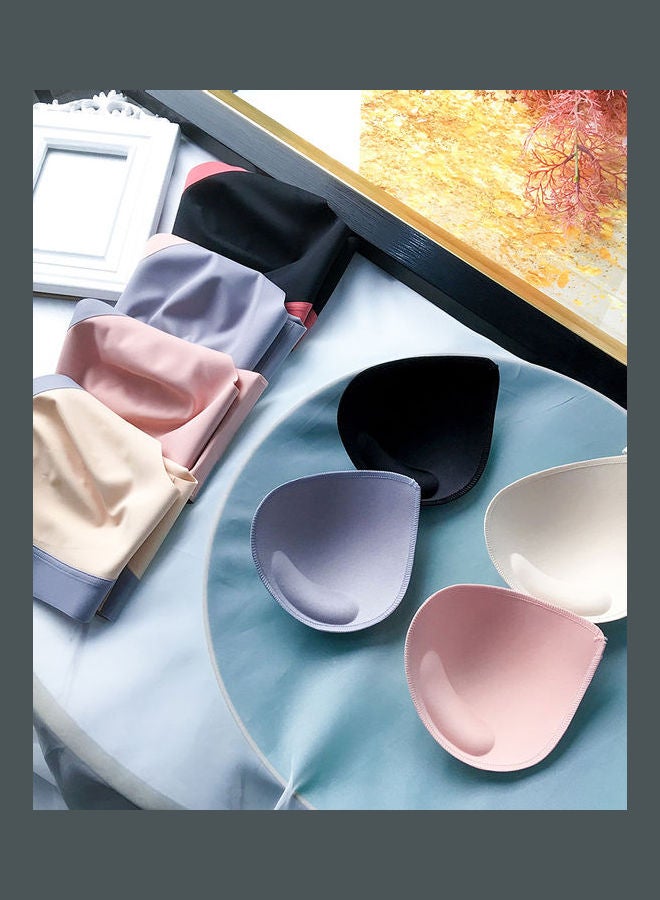 Seamless  Padded Push Up Bra Light Grey - Image 2