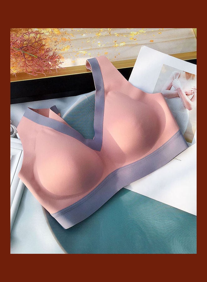 Seamless  Padded Push Up Bra Light Grey - Image 3