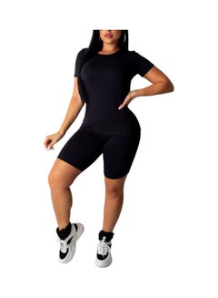 Polyester Solid Jumpsuit Black