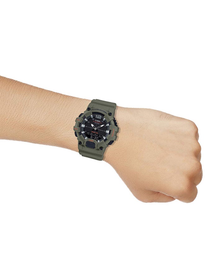 CASIO - Men's Resin Analog & Digital Watch HDC-700-3A2VDF - 49 mm - Green - Image 1