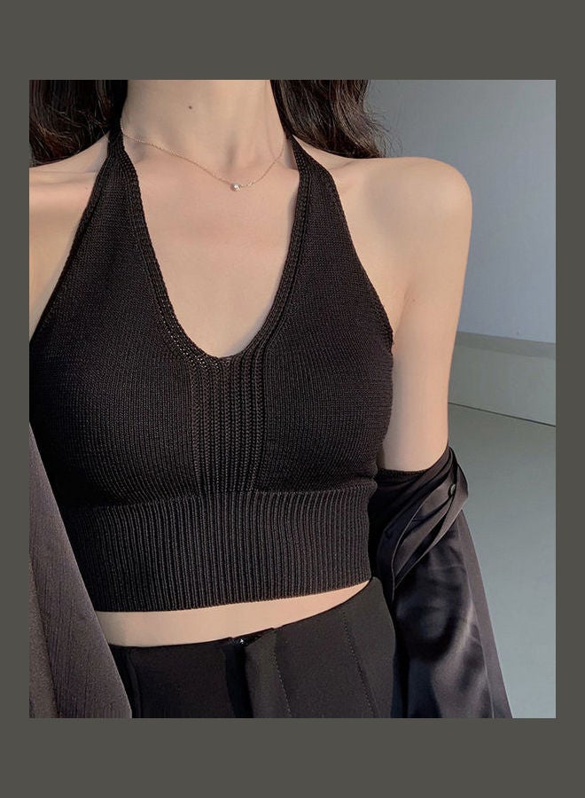 Generic - Ribbed Backless Crop Top White - Image 1