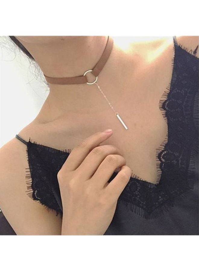 شاربدو قلادة بحلية متدلية وسوار عريض  - Image 2