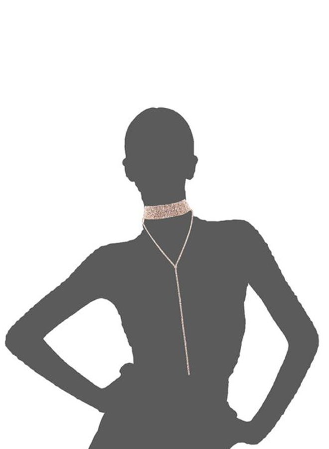 Sharpdo Layered Lariat Choker Necklace  - Image 5