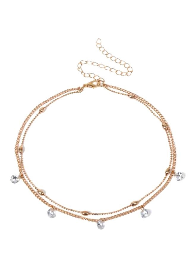 Sharpdo Multi-Layer Stone Studded Chain Necklace - Image 1