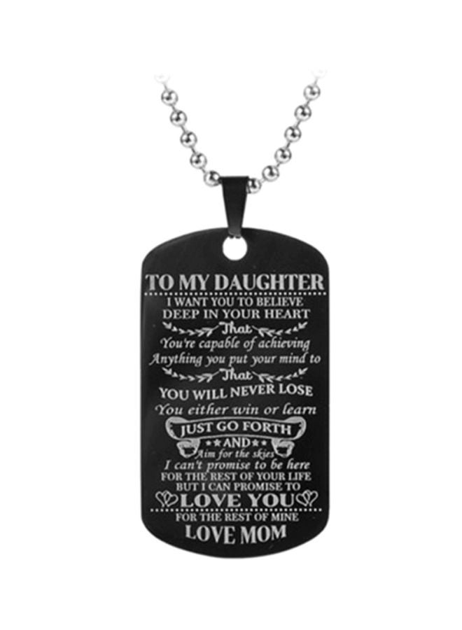 Sharpdo To My Daughter Quote Pendant Necklace 