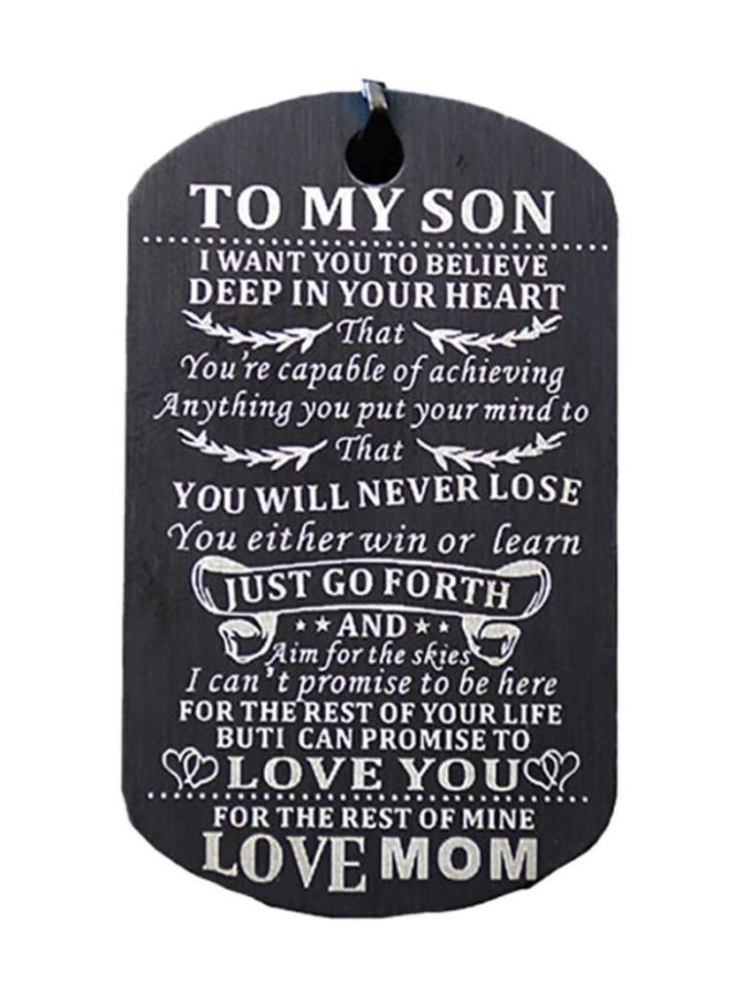 شاربدو قلادة بدلاية منحوت عليها حروف رسالة من أم إلى ابن - Image 1