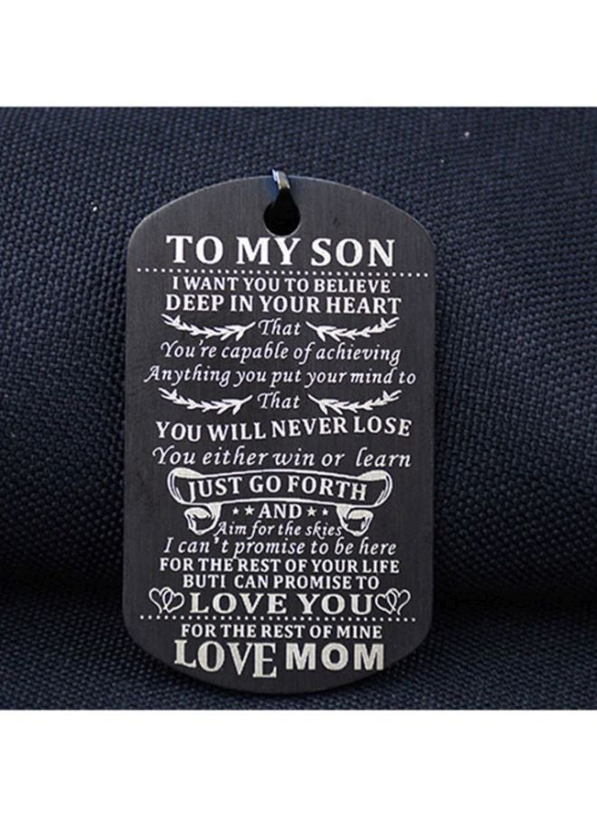 شاربدو قلادة بدلاية منحوت عليها حروف رسالة من أم إلى ابن - Image 2