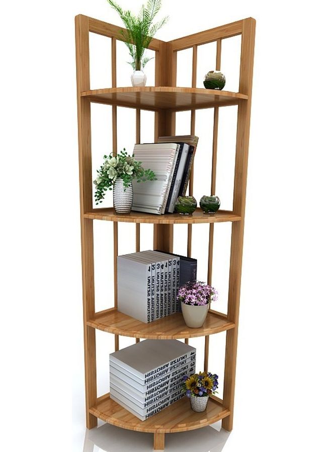 Roman Gifts 4-Tier Corner Shelf Brown 32x32x120cm  - Image 3