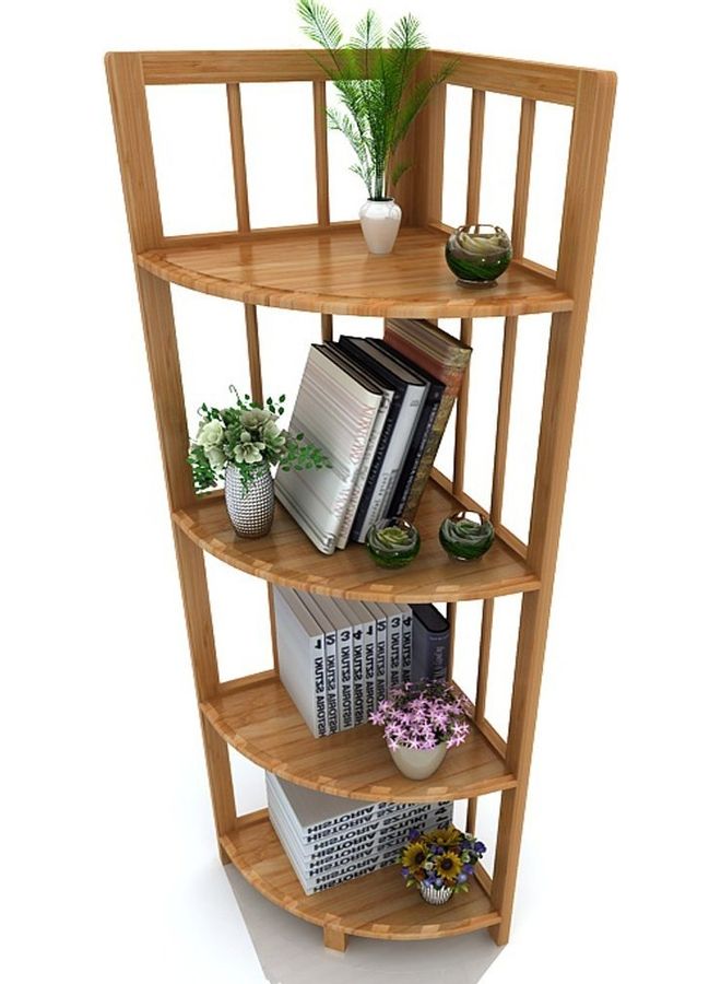 Roman Gifts 4-Tier Corner Shelf Brown 32x32x120cm  - Image 2