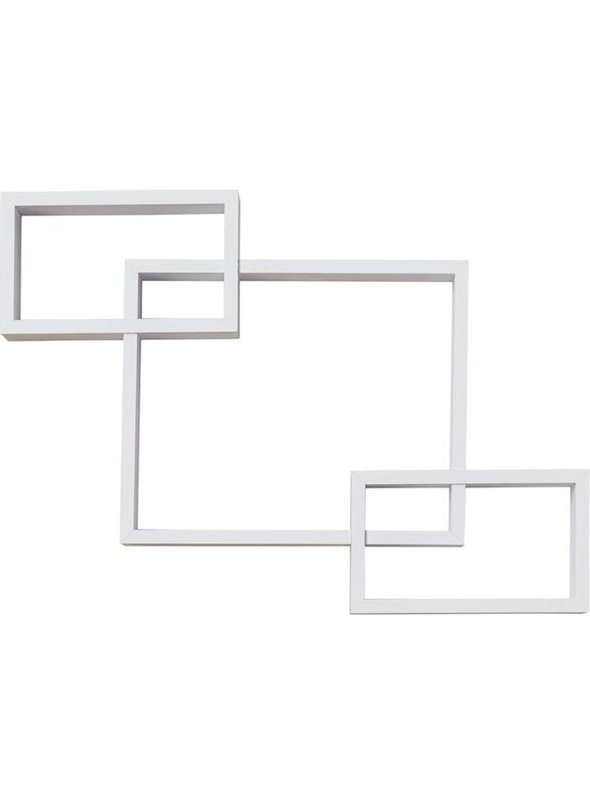 Roman Gifts - Intersecting Floating Shelves White 72x43x9cm - Image 1