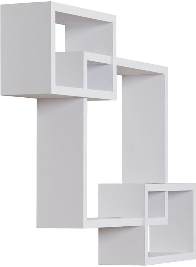 Roman Gifts - Intersecting Floating Shelves White 72x43x9cm - Image 1