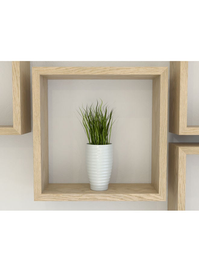 Roman Gifts Set Of 3 Floating Wall Shelves Oak 25x25cm  - Image 3