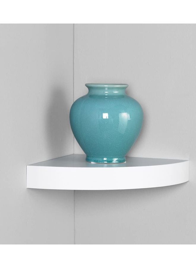 Roman Gifts - Corner Wall Shelves White 30×30cm - Image 1