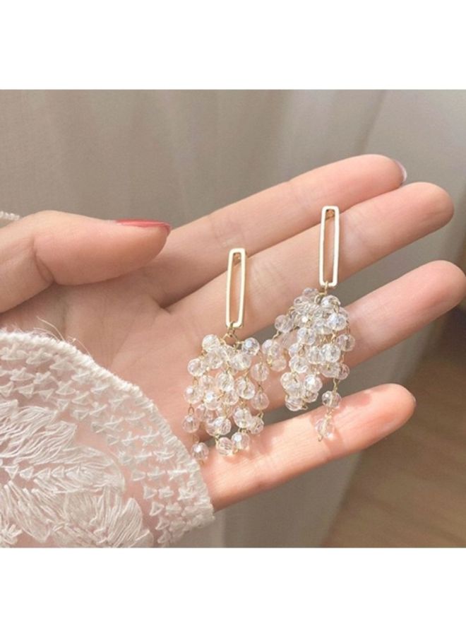 J&J 925 Silver Needle Studded Dangle Earrings - Image 5