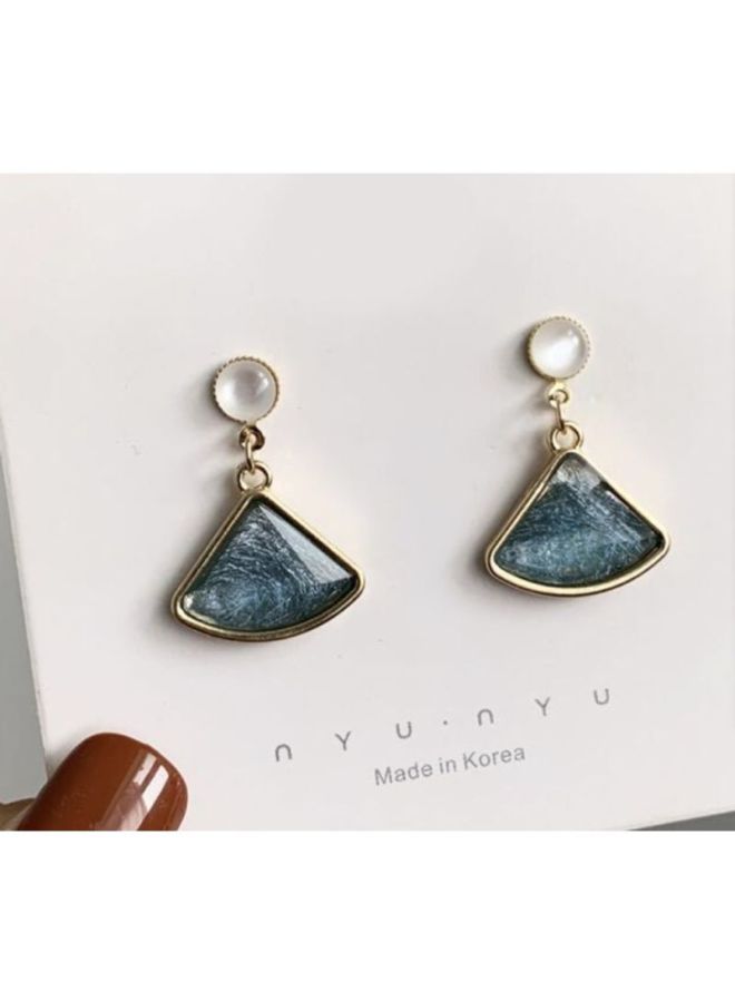 J&J Gemstone Studded Dangle Earrings - Image 2