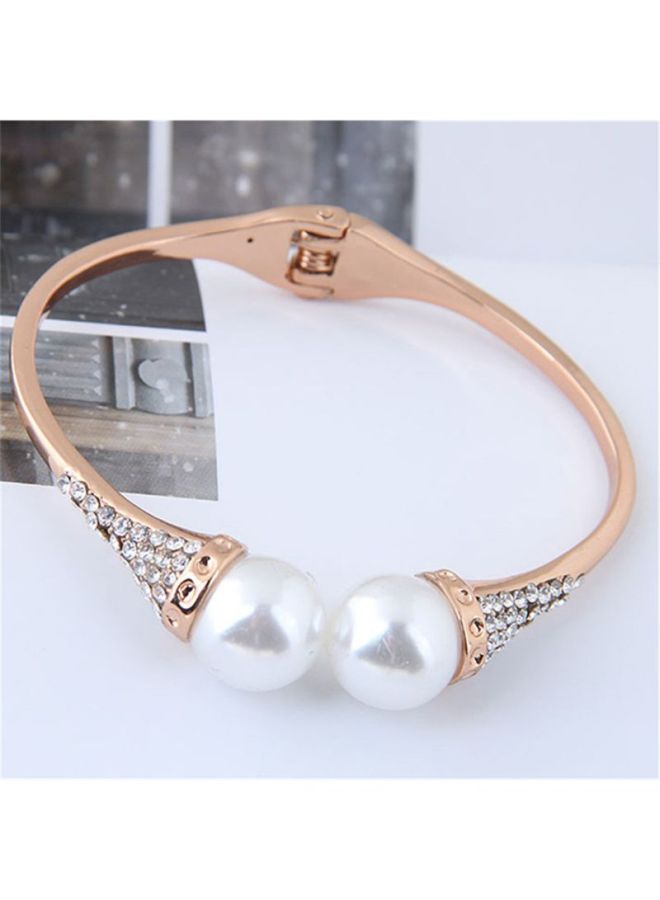 Sharpdo Rhinestone Studded Cuff Bracelet - Image 2