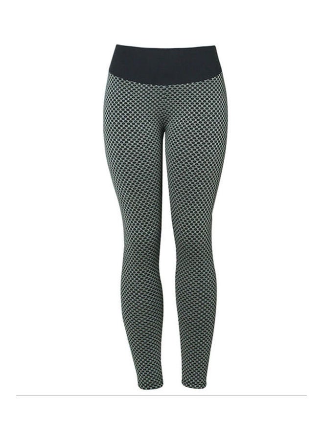 Generic Solid Mid Waist Leggings Dark Gray  - Image 1