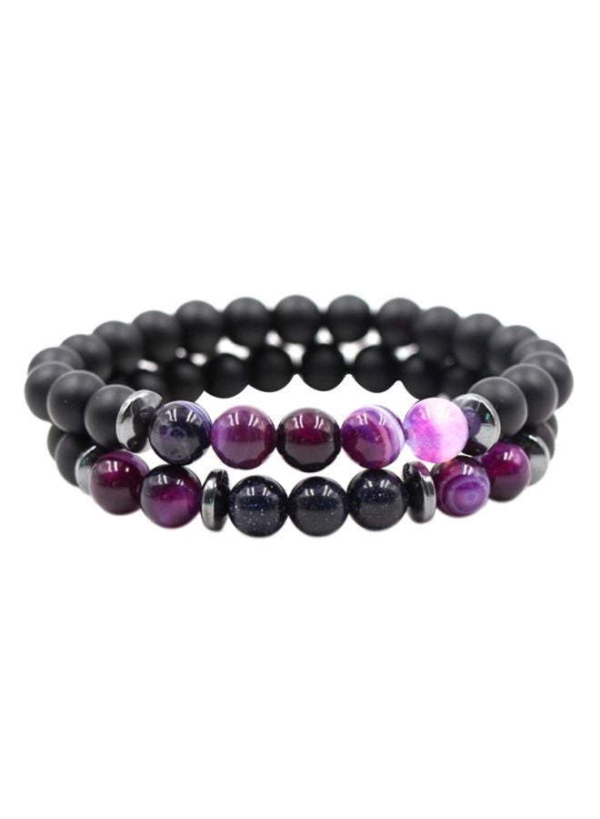 Sharpdo 2-Piece Elastic Beaded Bracelet