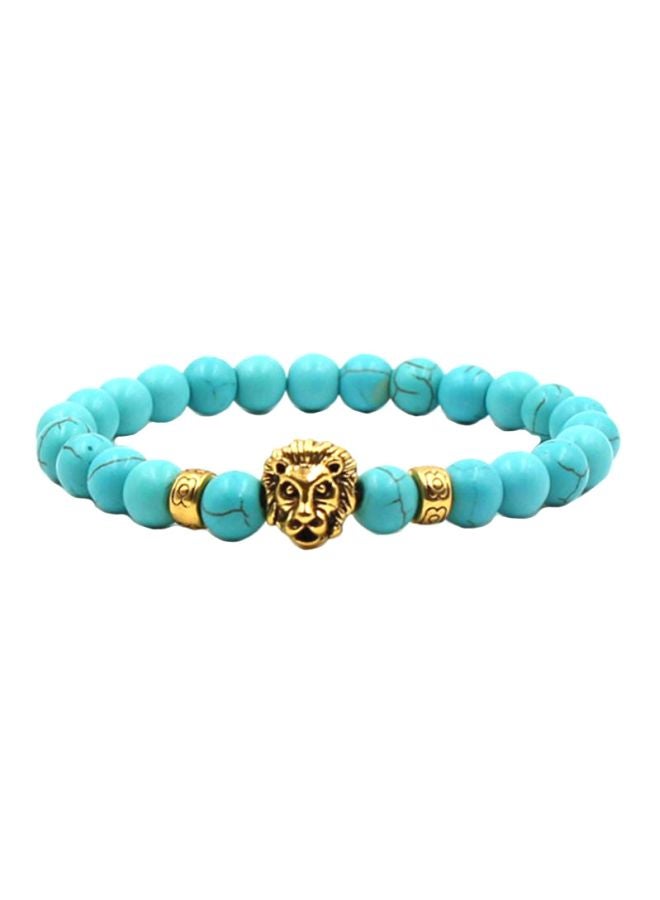 Sharpdo - Lion Charm Beaded Bracelet - Image 1