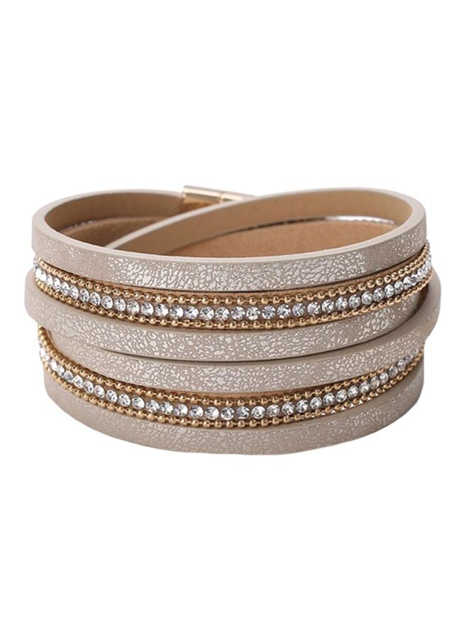 Sharpdo PU Leather Multiple Layer Wrap Bracelet