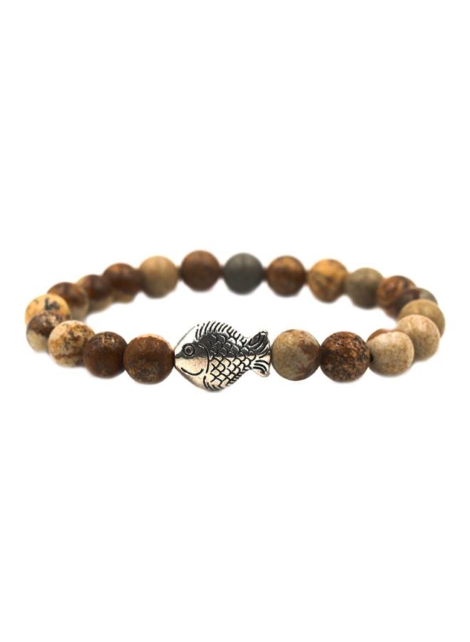 Sharpdo Fish Charm Beaded Bracelet 