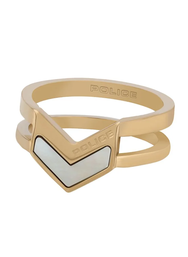 بوليس Stainless Steel Gold Plated Javelin Cocktail Jewelry Ring
