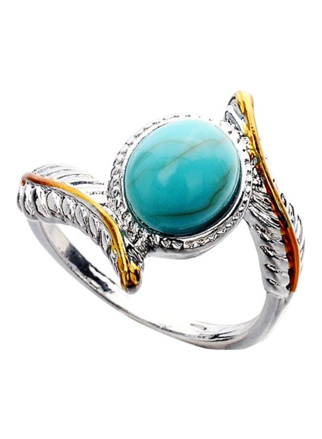 شاربدو خاتم مرصع بحجر فيروزي