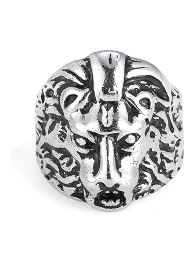 Sharpdo Titanium Retro Lion Design Ring - Image 2