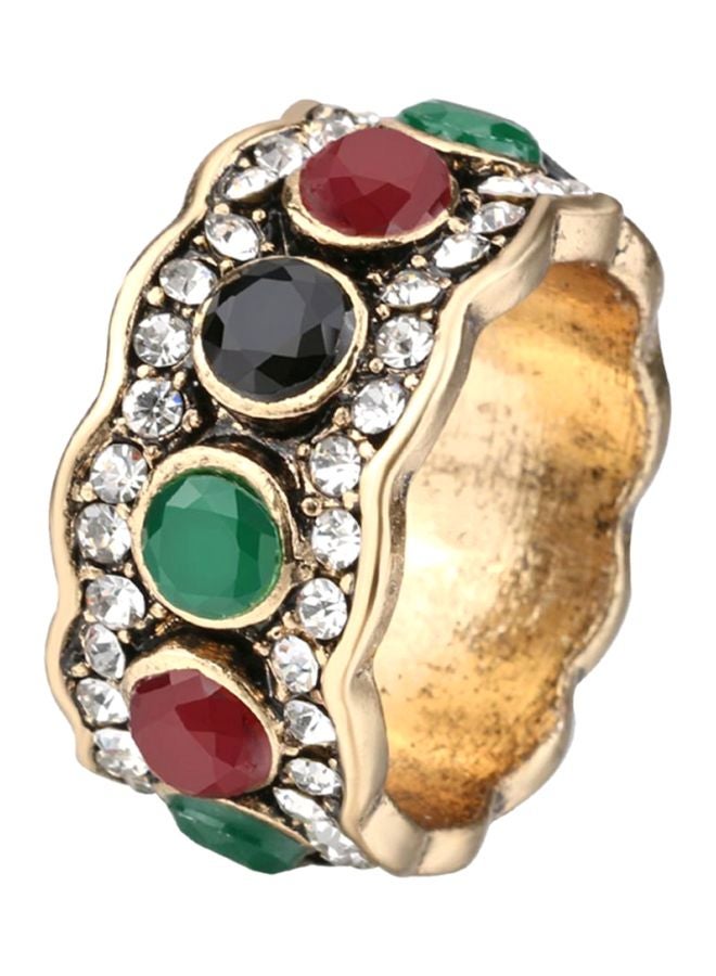 Sharpdo Vintage Rhinestone Studded Ring - Image 1