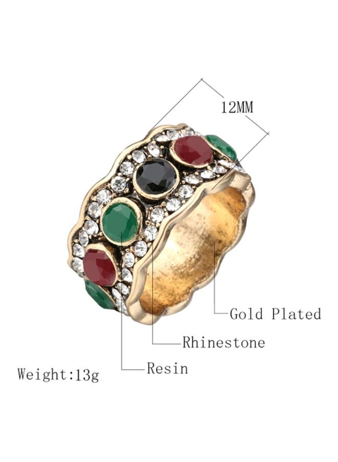 Sharpdo Vintage Rhinestone Studded Ring - Image 2