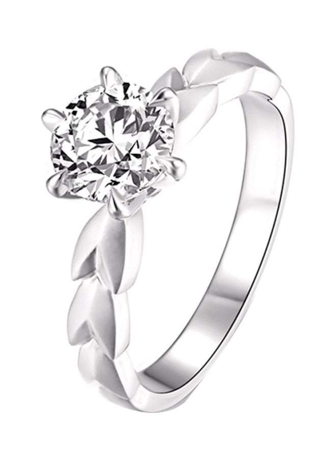 شاربدو خاتم من فضة عيار 925 مرصع بأحجار الراين - Image 1